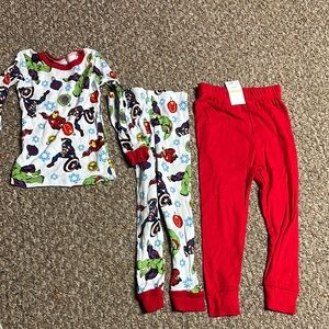 Marvel Red and White Pajama Set Festive Comfort